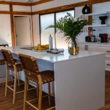 Aloha 08 -A fully equipped kitchen featuring state-of-the-art appliances.